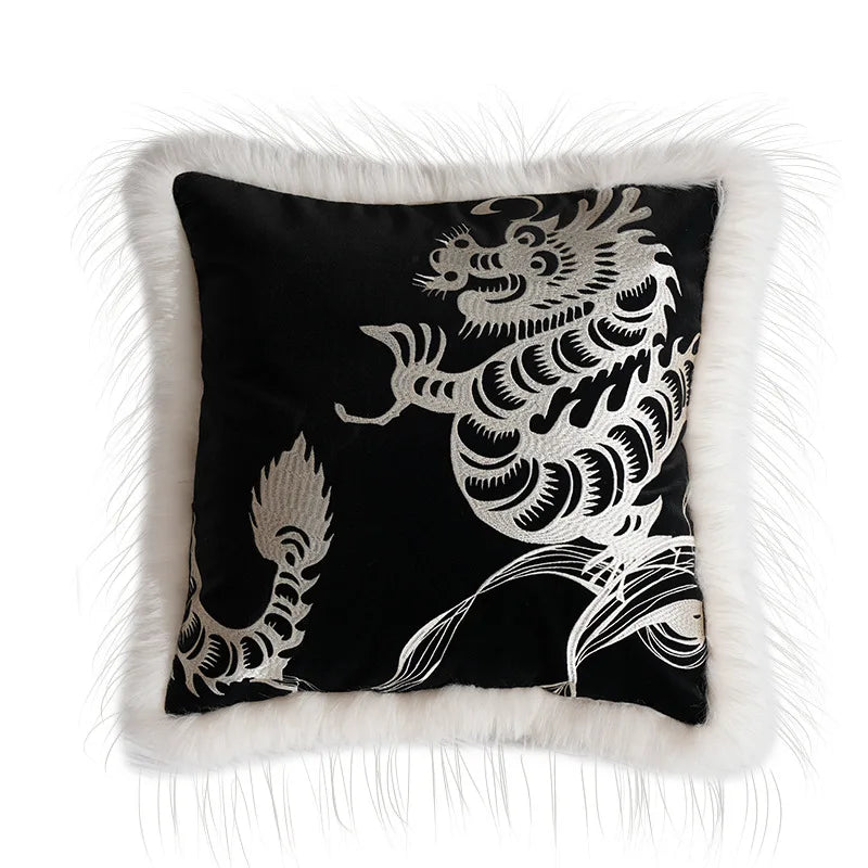 Funda de almohada DecorBites™ Año del Dragón: Funda de cojín decorativa para sofá.