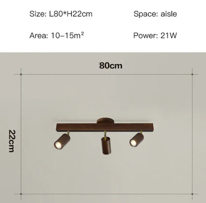 DecorBites™ Nordic WoodenTrack LED Ceiling Spotlight for Home Decor