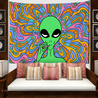 Decobites Psychedelic Alien Tapestry Wall Hanging Abstract Hippie Boho Dorm Home Decor