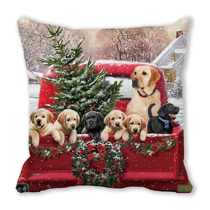 DecorBites™ Christmas Short Plush Pillowcase 45x45cm Home Decor