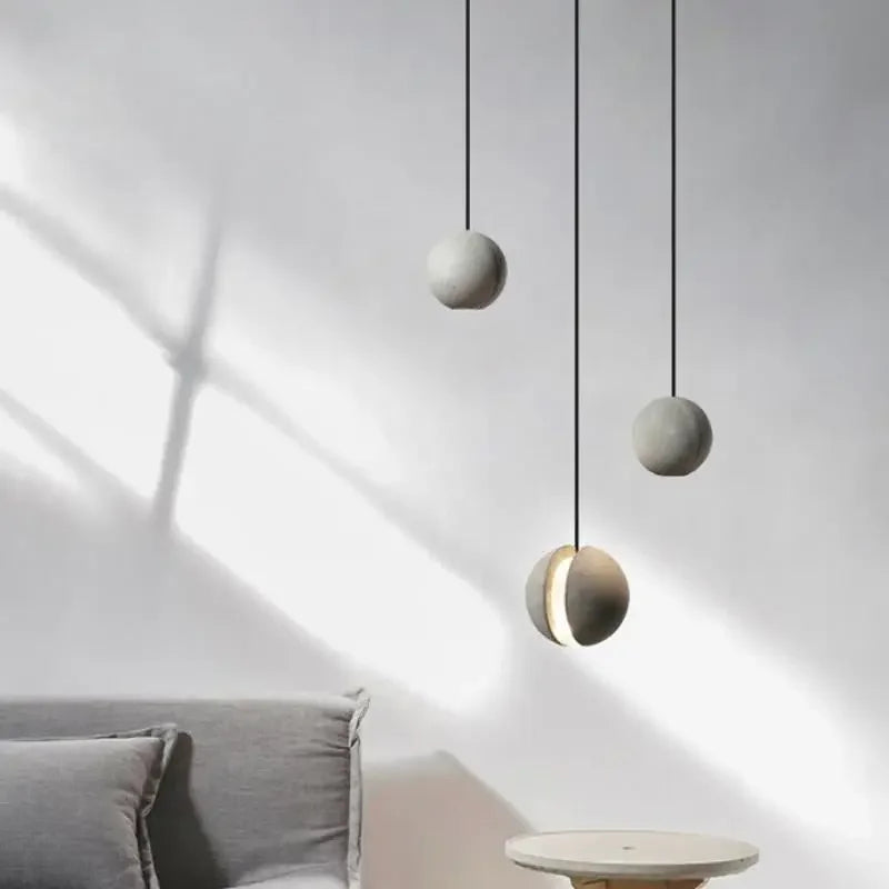 DecorBites™ Cement Pendant Light: Industrial Nordic Retro Chandelier for Hotel Restaurant Bar
