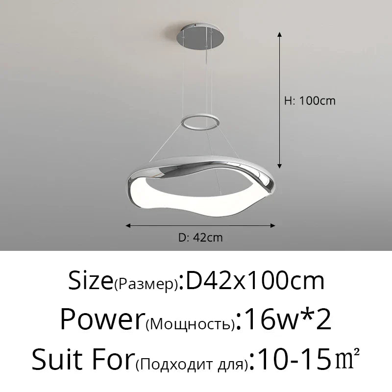 DecorBites™ Black Chrome Pendant Lamp for Dining Room Kitchen Indoor Lighting