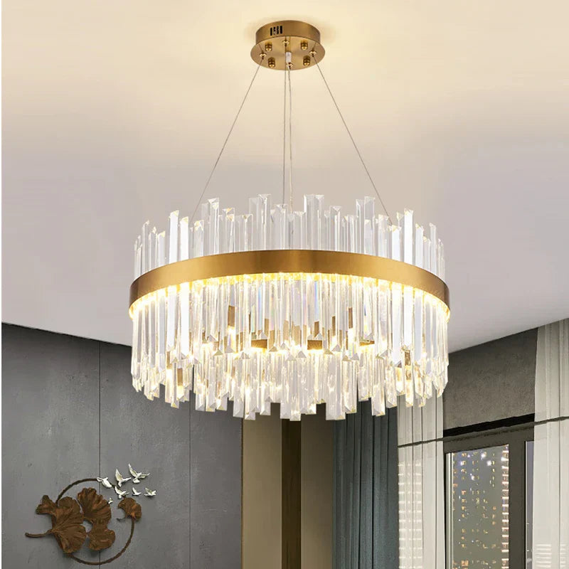 Gold Crystal Indoor Chandelier