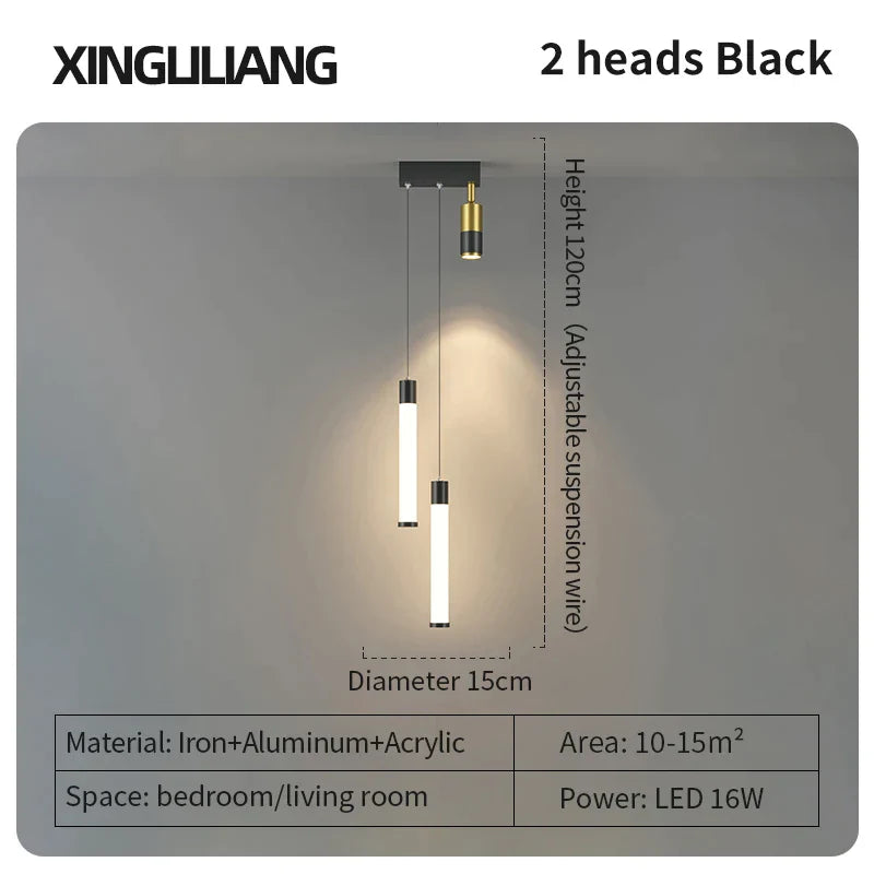 DecorBites™ Golden Pendant Chandelier for Bedroom & Living Room Décor