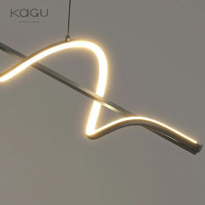 DecorBites™ LED Pendant Light - Modern White/Black Long Line for Home, Restaurant, Office