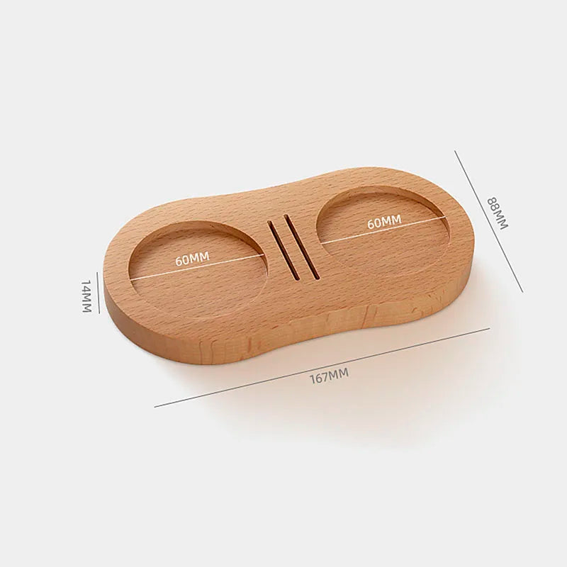 DecorBites™ Espresso Tamper & Tamping Station | Wooden Base | 51/53/54/58mm | Espresso Accessories