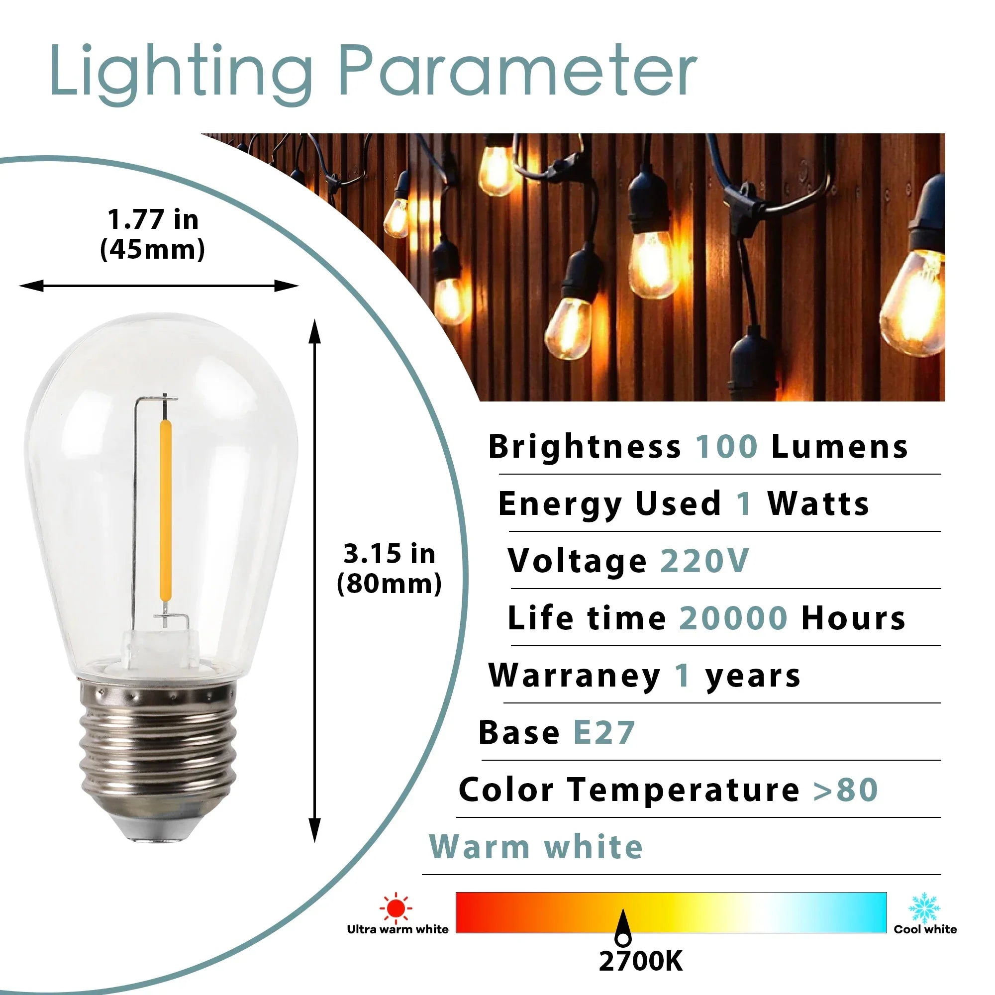 Shatterproof Outdoor Bulb