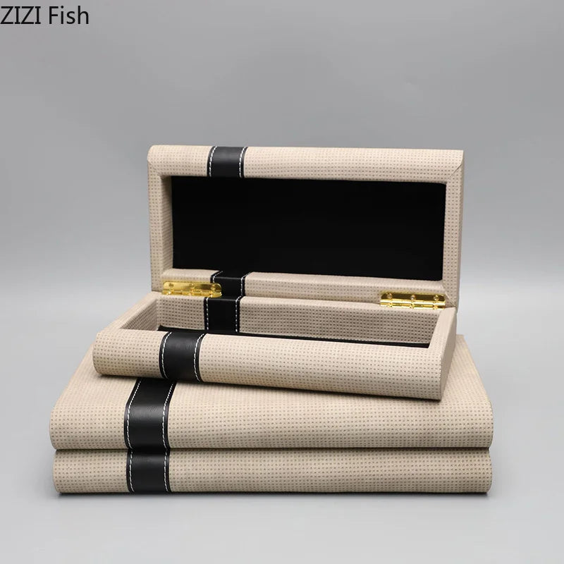 Leather Minimalist Jewelry Box