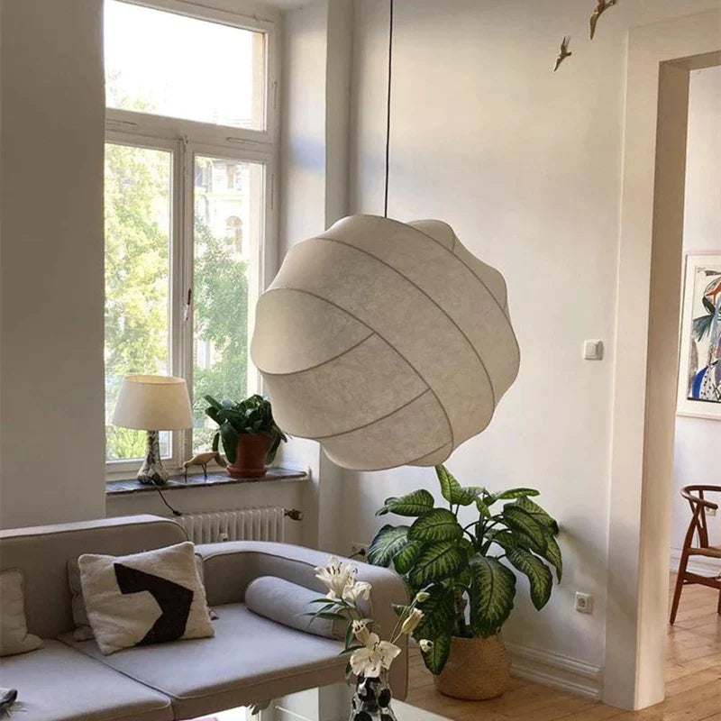 DecorBites™ Janpanses Silk Ball Pendant Light - Stylish Pholc Turner Pendant Lamp for Home Decor