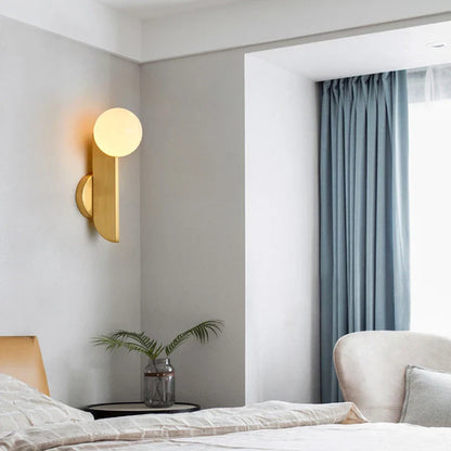 DecorBites™ Glass Ball Wall Lamps Gold LED Mirror Light for Dining Living Bedroom