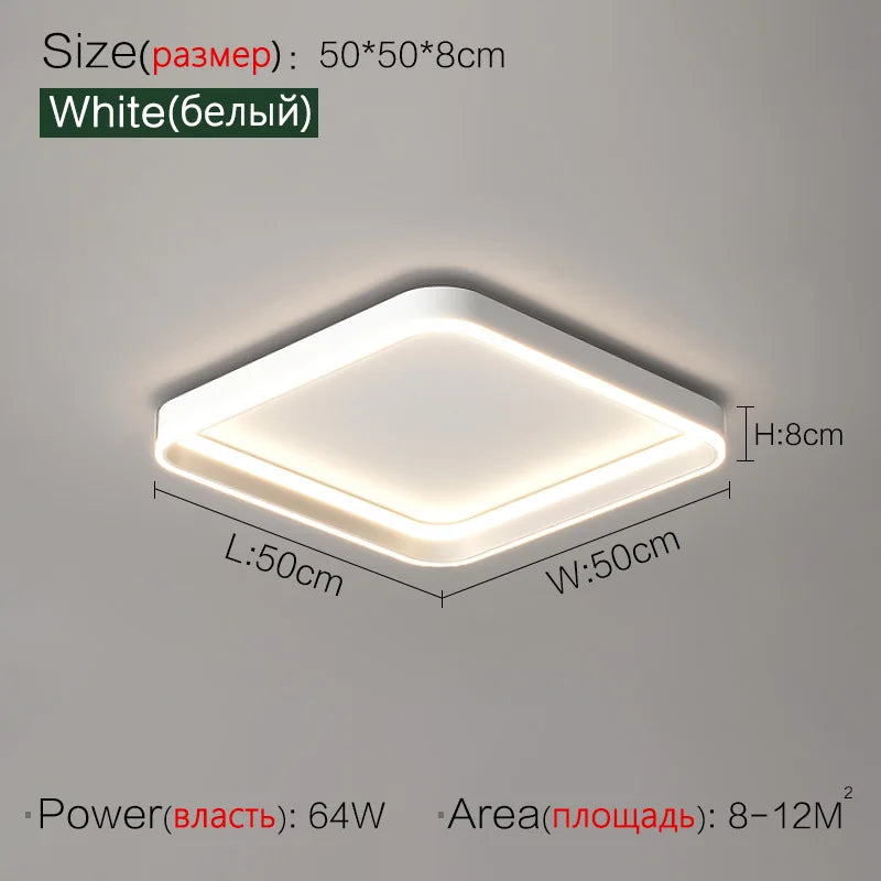 DecorBites™ Bedroom Lamp Ceiling Lights Modern Minimalist Master Bedroom Warm LED Lighting