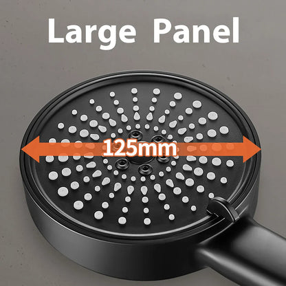 DecorBites™ 5-Mode High Pressure Shower Head with Big Panel - Water Saving Rainfall Shower