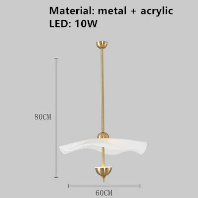 DecorBites™ Lotus Leaf Pendant Lamp - Gold Metal Art Deco Lighting for Home, Restaurant, Shop
