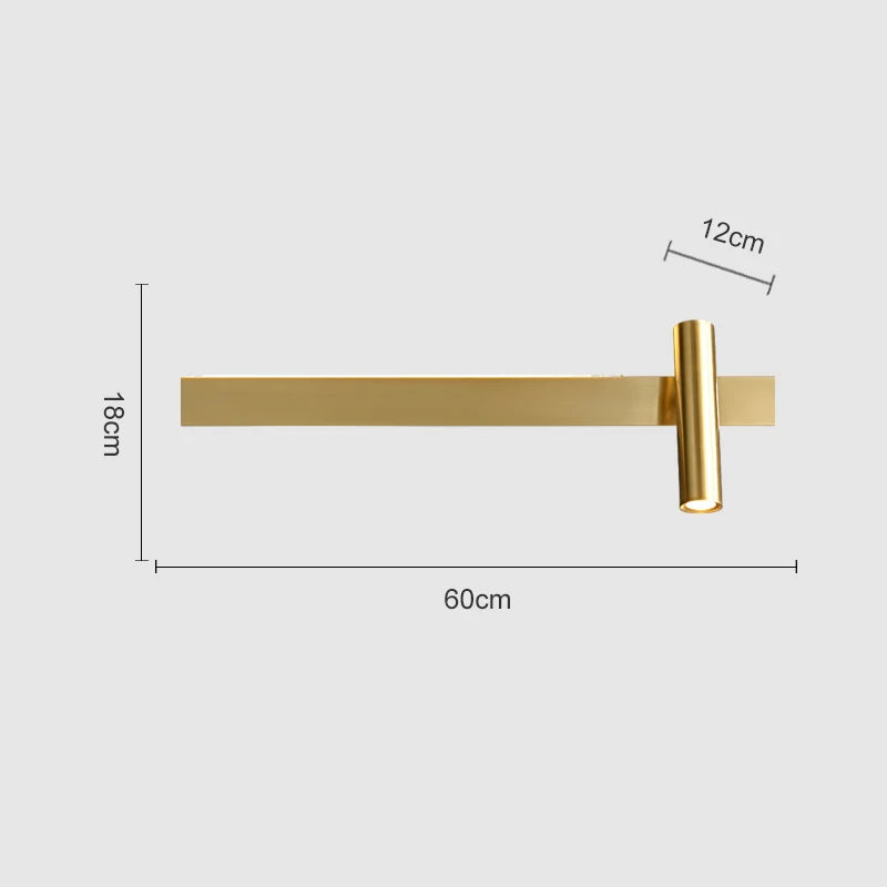 Aplique de pared DecorBites™ de cobre, estilo nórdico, para mesilla de noche, diseño minimalista moderno