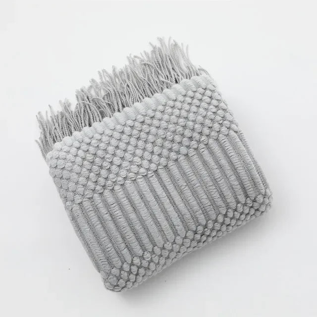 Pineapple Knit Throw Blanket