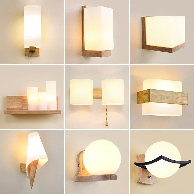 DecorBites™ LED Wooden Wall Lamp for Modern Bedroom Decor