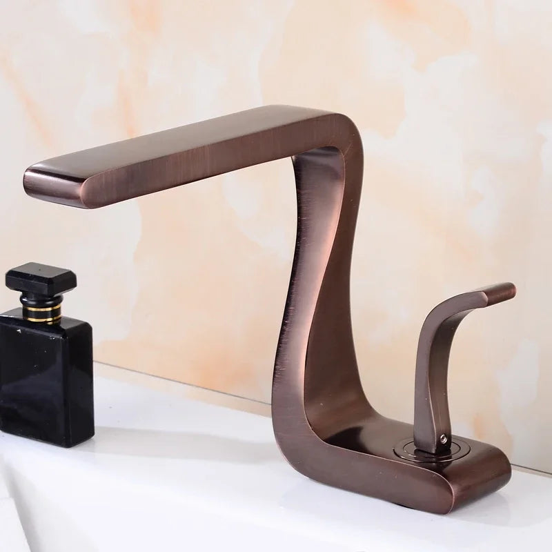 White Gold Brass Faucet