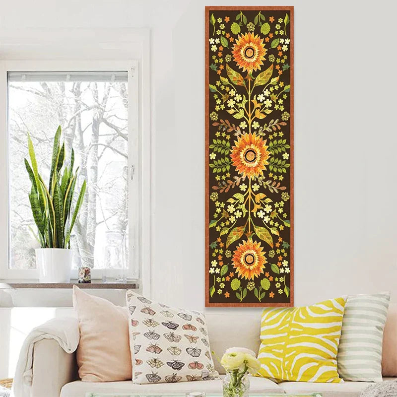 Decobites Sunflower Boho Tapestry Wall Hanging - Floral Psychedelic Home Decor Art Print