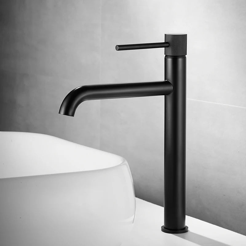 Matte Black Brass Basin Faucet Scratch Resistant