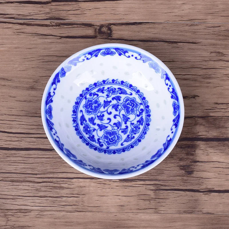 DecorBites™ Blue And White Porcelain Dragon Pattern Flavor Dish Set