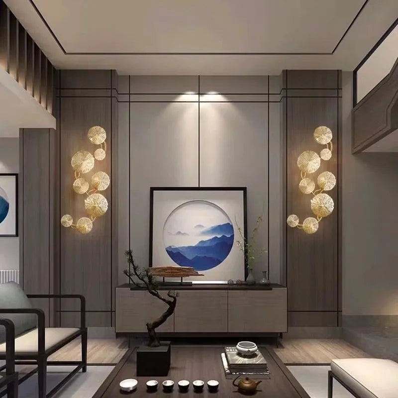 DecorBites™ Industrial Nordic Lotus Leaf Wall Sconce: Retro Loft Style for Home, Hotel, Aisle