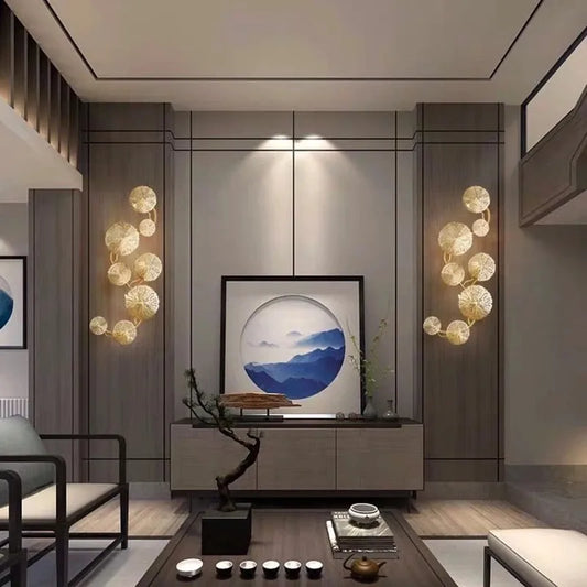 DecorBites™ Industrial Nordic Lotus Leaf Wall Sconce: Retro Loft Style for Home, Hotel, Aisle