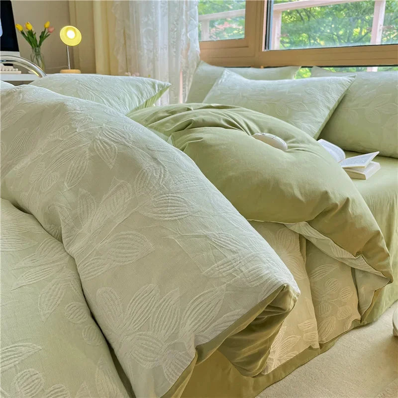 طقم سرير DecorBites™ قطني بثلاث طبقات، مكون من 3 قطع - ناعم، قابل للتهوية، ومريح