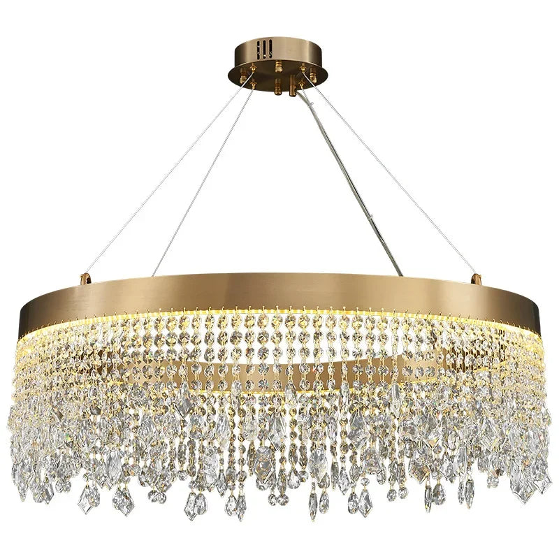 DecorBites™ Crystal Chandelier: Modern Living Room, Dining Room, Kitchen Ceiling Light