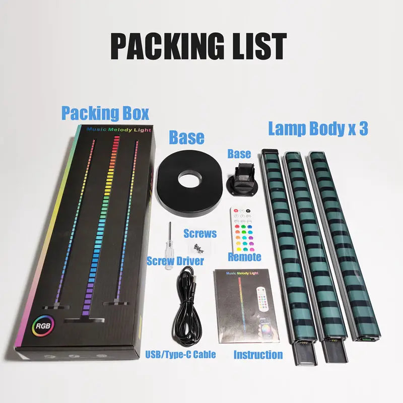 DecorBites™ LED Music Melody Floor Lamp with Bluetooth Control for Party Decor