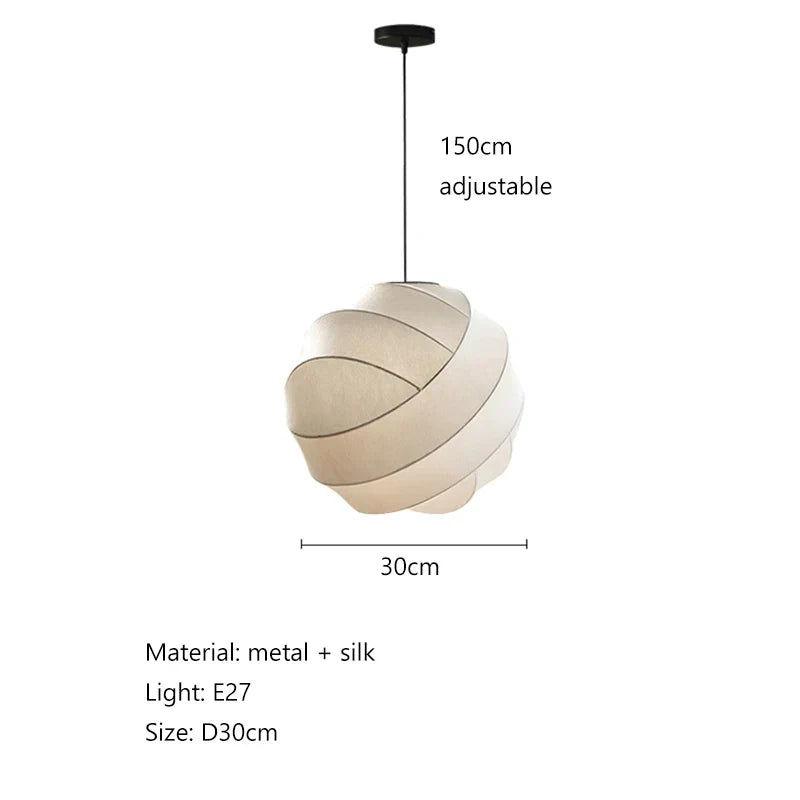 DecorBites™ Janpanses Silk Ball Pendant Light - Stylish Pholc Turner Pendant Lamp for Home Decor