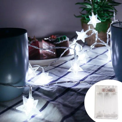 LED String Lights Outdoor Star Chain Lights Garland Lights Bulb Fairy Lights Party Home Wedding Garden Christmas Decor