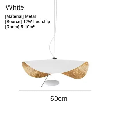 DecorBites™ Lederam Manta Pendant - Industrial Retro Style White/Black Ceiling Lamp