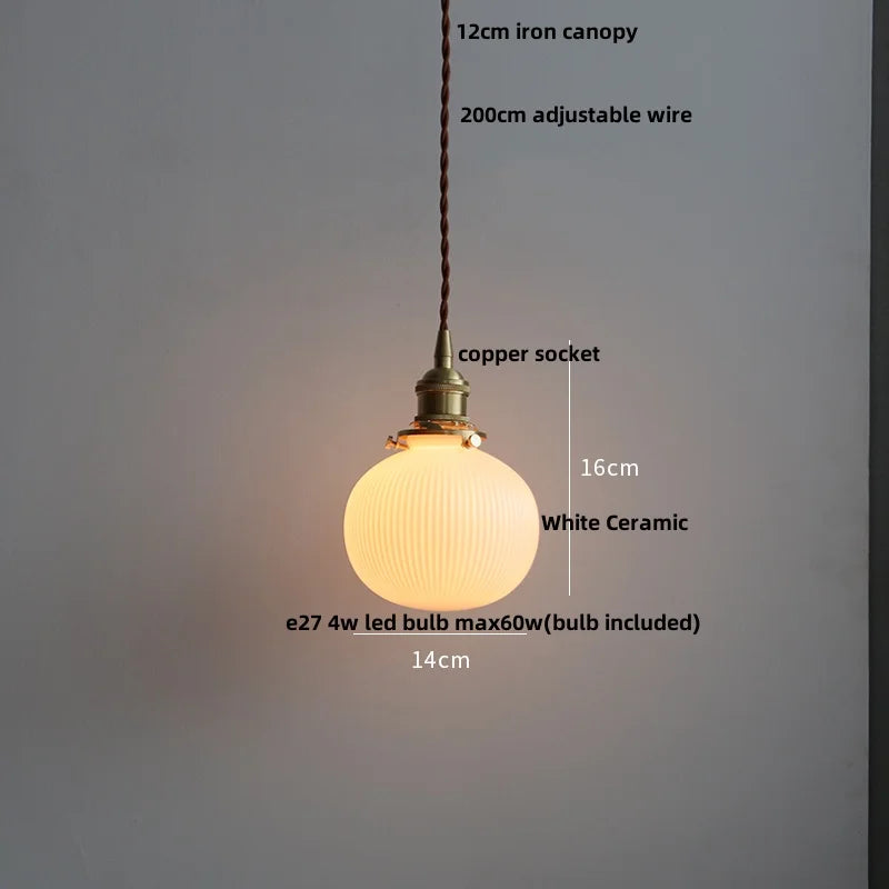 DecorBites™ Glass LED Pendant Lamp | Adjustable Nordic Hanging Light