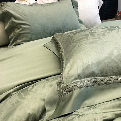 DecorBites™ 1000TC Lyocell Cotton Jacquard Luxury Bedding Set with Soft Silky Feel