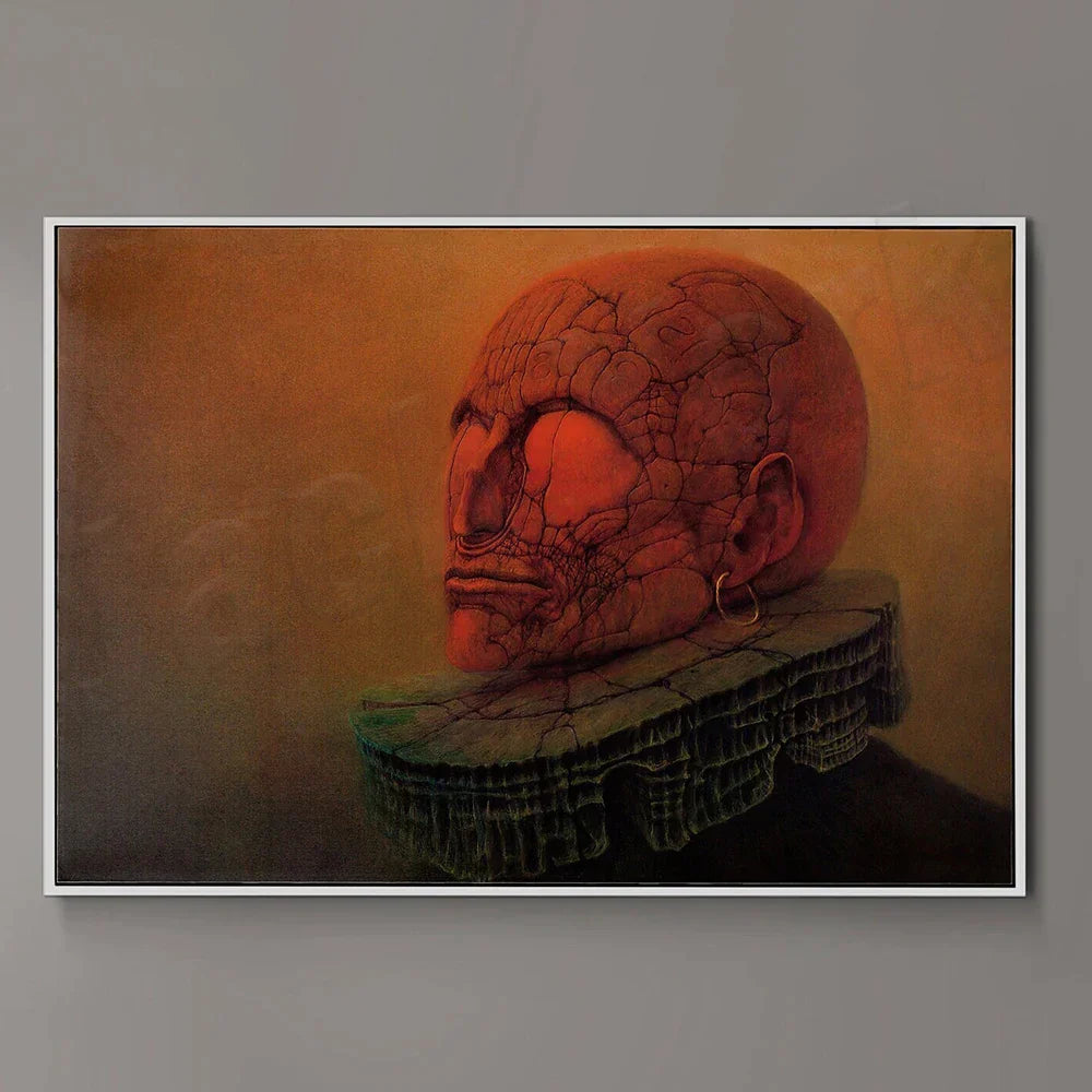 DecorBites™ Beksinski Prints: Surreal Gothic Art Poster, Psychedelic Characters, Polish Surrealism