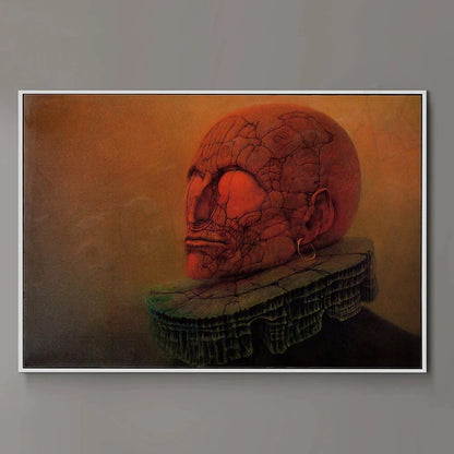 DecorBites™ Beksinski Prints: Surreal Gothic Art Poster, Psychedelic Characters, Polish Surrealism