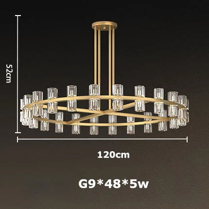 Lámpara colgante LED de lujo DecorBites™ Crystal Black Gold para sala de estar