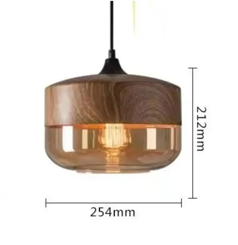 DecorBites™ Black Glass Pendant Light Fixture for Modern Indoor Decor & Dining Room