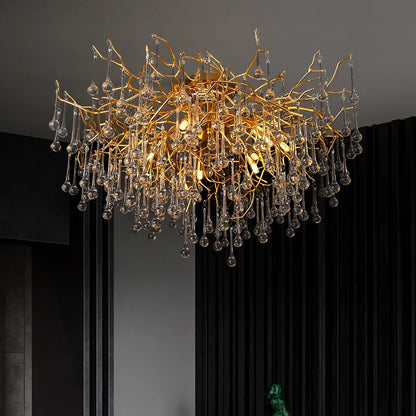 DecorBites™ Gold Tree Branch Chandelier for Dining Room