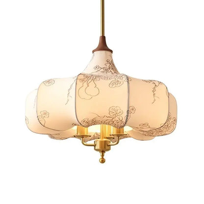 DecorBites™ Gold Lustre Retro Medieval Fabric Pendant Lights for Home Decor
