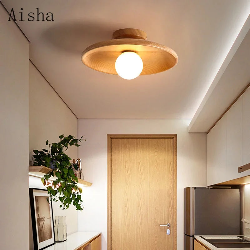 DecorBites™ Japanese Style Wooden Ceiling Lamp for Home Decor