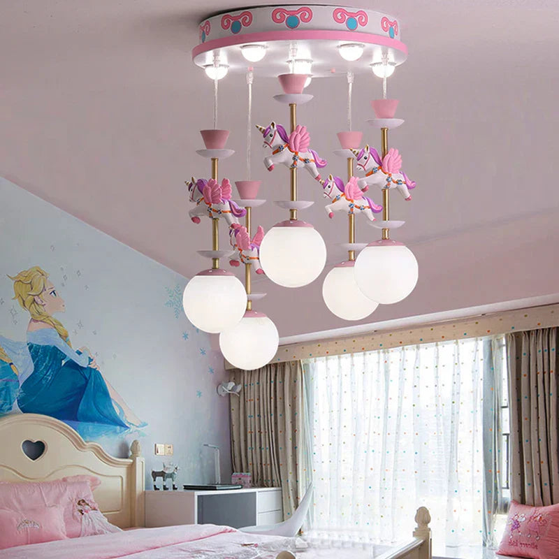 DecorBites™ Kids' LED Chandelier for Girls' Bedroom - Modern Ceiling Pendant Light