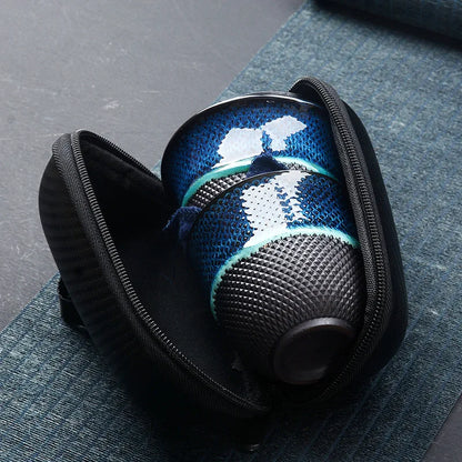 DecorBites™ Chinese Kung Fu Ceramic Tea Set Teapot Gaiwan Porcelain Teaset Drinkware