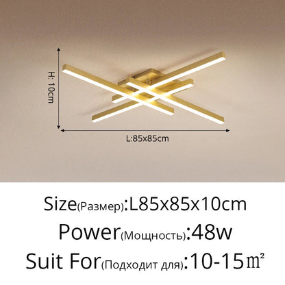 DecorBites™ Gold Black Acrylic LED Chandeliers: Elegant Indoor Lighting for Bedroom, Dining, Living Room