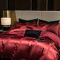 Decobites Silky Satin Jacquard Egyptian Cotton Luxury Duvet Bedding Set