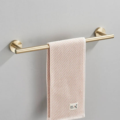 DecorBites™ Brushed Gold Bathroom Hardware Set: Towel Bar, Paper Holder, Robe Hook
