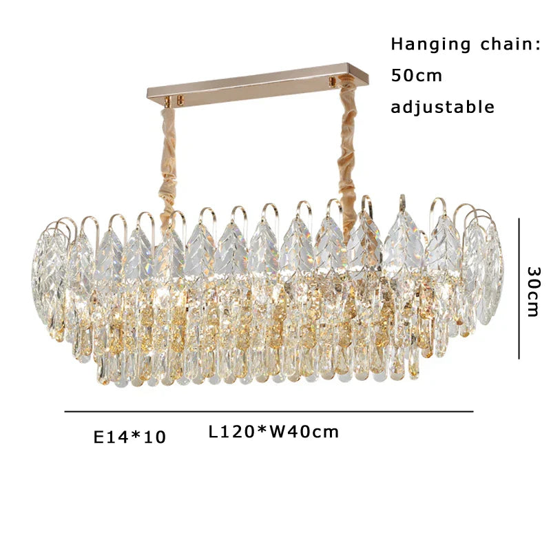 DecorBites™ Brilliance Crystal Chandelier for Luxe Living & Dining Rooms.