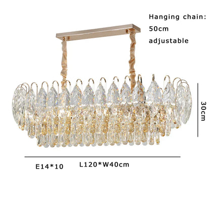DecorBites™ Brilliance Crystal Chandelier for Luxe Living & Dining Rooms.