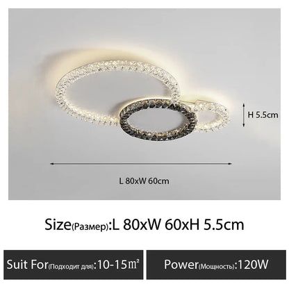 DecorBites™ Crystal Ceiling Lights LED Chandelier for Living Room Bedroom