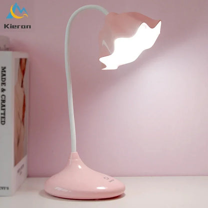 Lámpara de pie Lotus de DecorBites™: Lámpara de escritorio LED moderna para dormitorio, estudio o sala de estar
